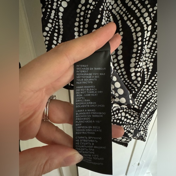 The Kooples Long Sleeve Mini Dress W/ Contrast Print sz 1 - Picture 11 of 13